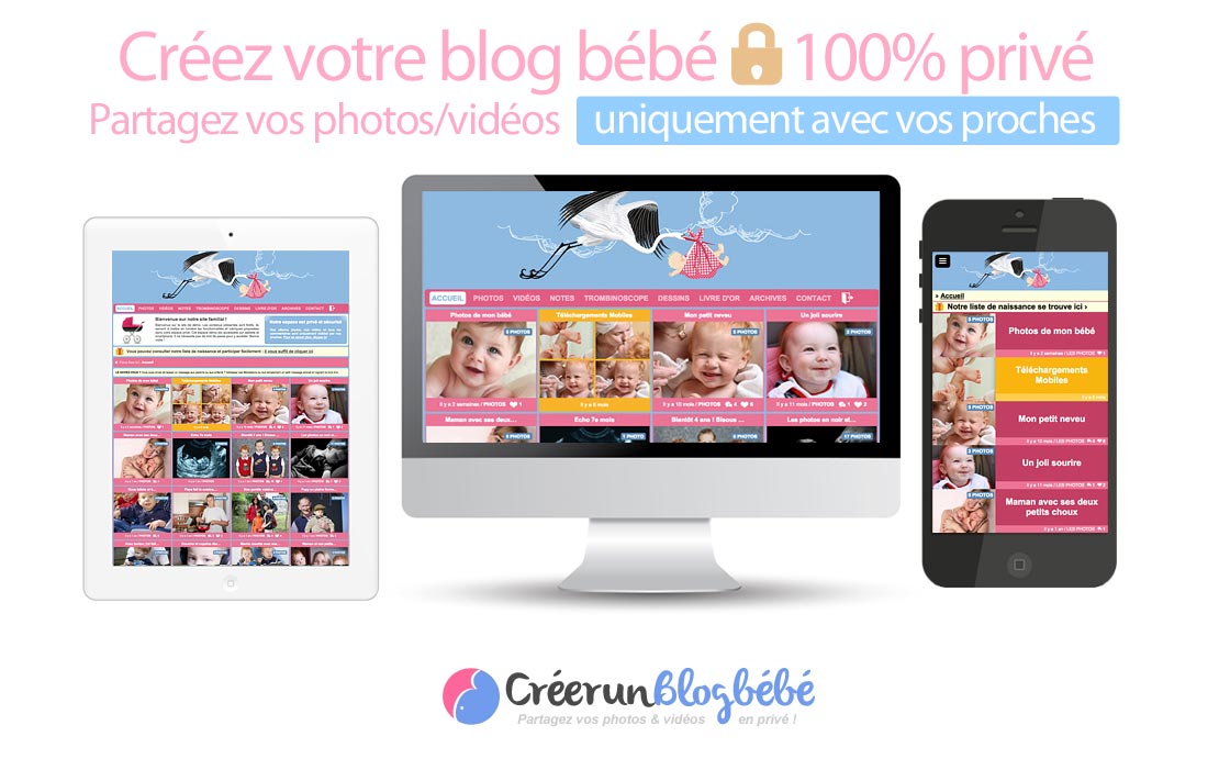 Partage photo sécurisé : Invitez vos proches dans votre blog bébé privé et partagez avec eux l'évolution de votre bébé